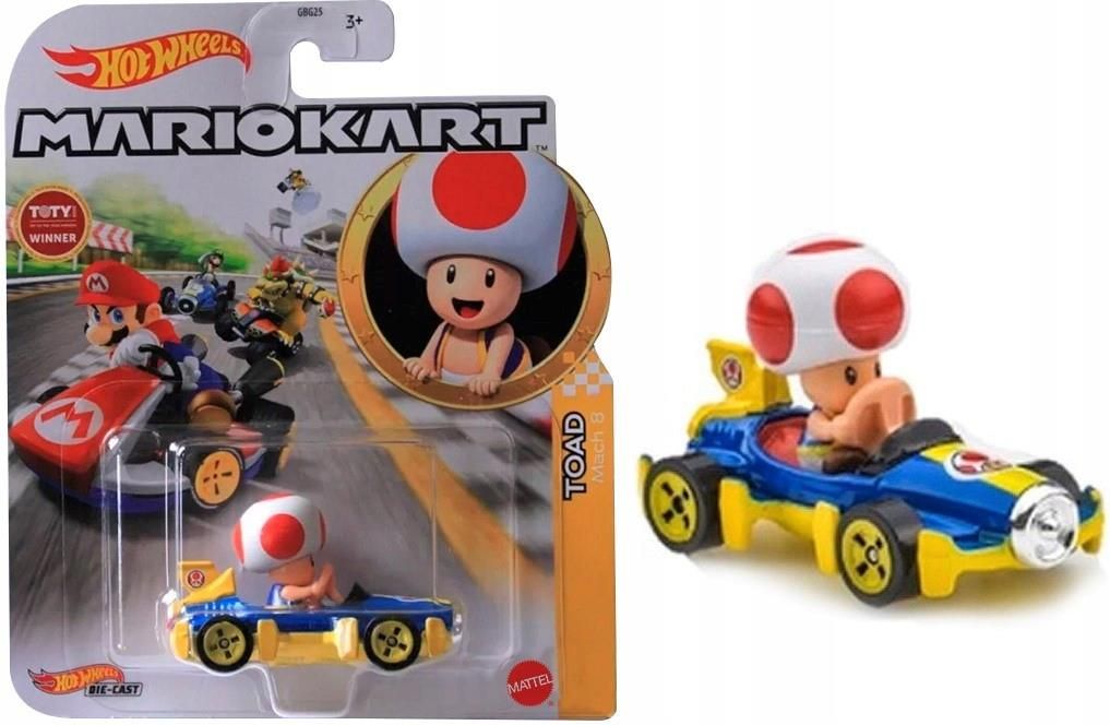 Hot Wheels Mariokart Supermario Toad Mach 8 GBG25 HDB35 Ceny I Opinie