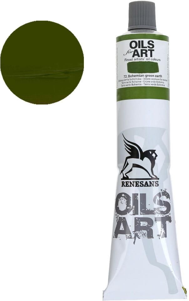 Renesans Farba Olejna Olej For Art 140Ml 72 Ziemia Zielona Bohemska