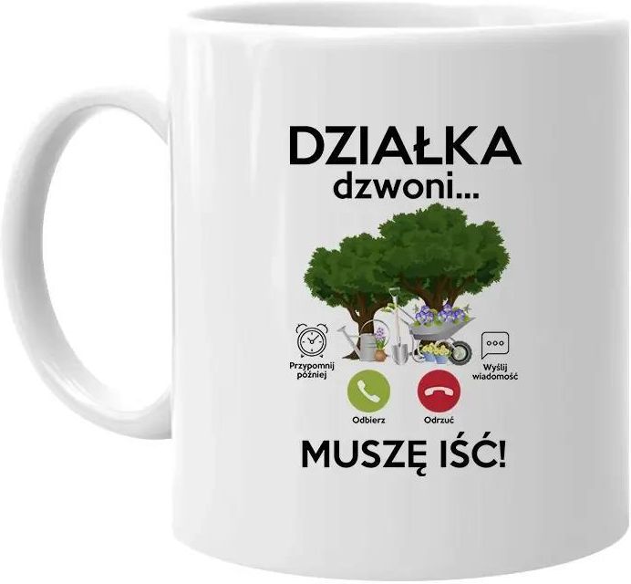 Koszulkowy Pl Działka Dzwoni Muszę Iść Kubek Opinie i atrakcyjne ceny