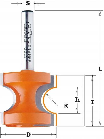 Frez do kupienia w Cmt Frez Zaokrąglający Półwałek Z2 D22 2 I19 S12mm