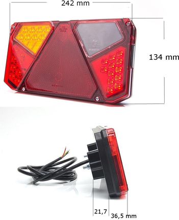 Was Led Lampa Zespolona Tylna 6W1 Waś Lewa Nr 917/Ip68 917 - zdjęcie 3