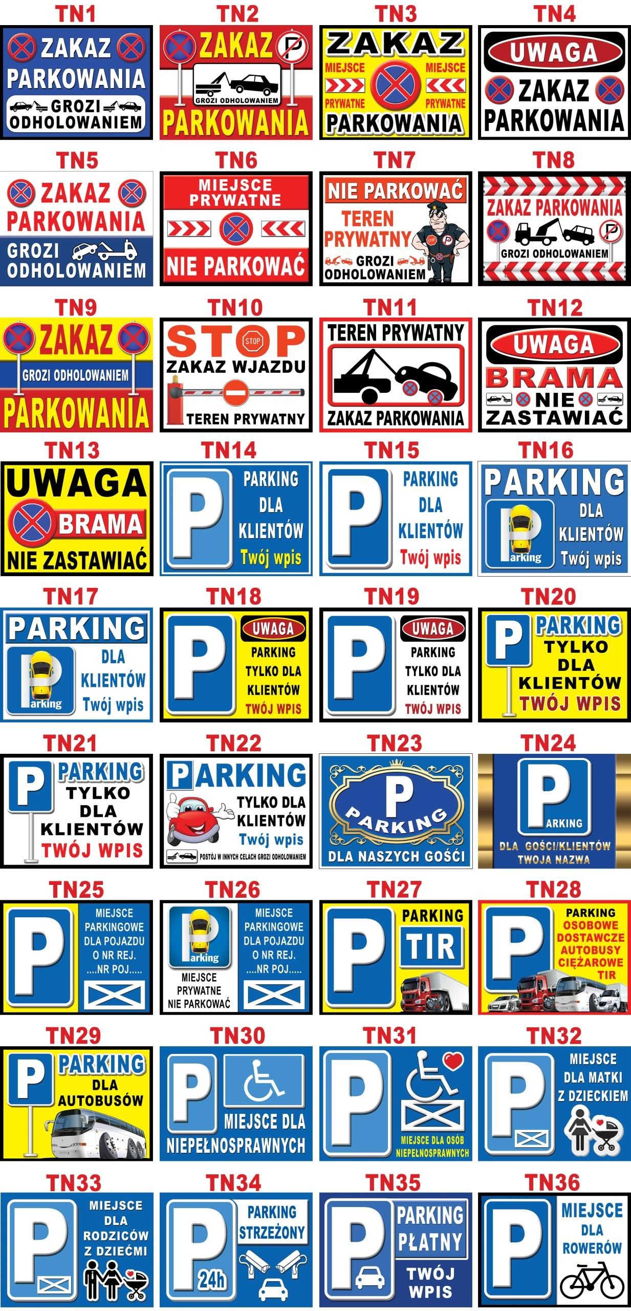 Tabliczka Parking Dla Klient W Go Ci X Znak Ceny I Opinie Ceneo Pl