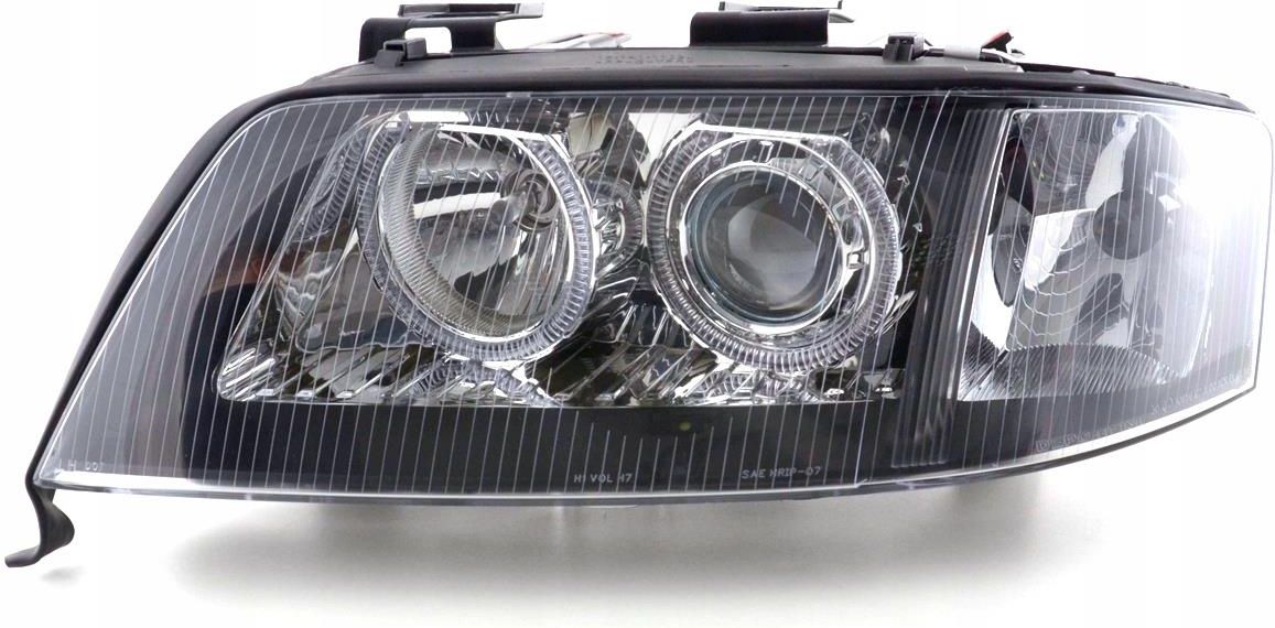 Lampa Przednia Depo Audi A6 C5 97 01 Lampy Reflektory Black Ringi AU70