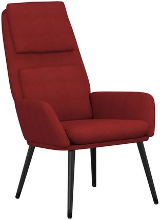 Vidaxl Fotel Z Podnóżkiem Winna Czerwień Obity Tkaniną 13452-3097776 - zdjęcie 2