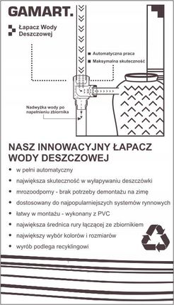 GAMART ŁAPACZ WODY DESZCZOWEJ Ø 80/50 RAL9017 CZARNY DGV109368GA - zdjęcie 4