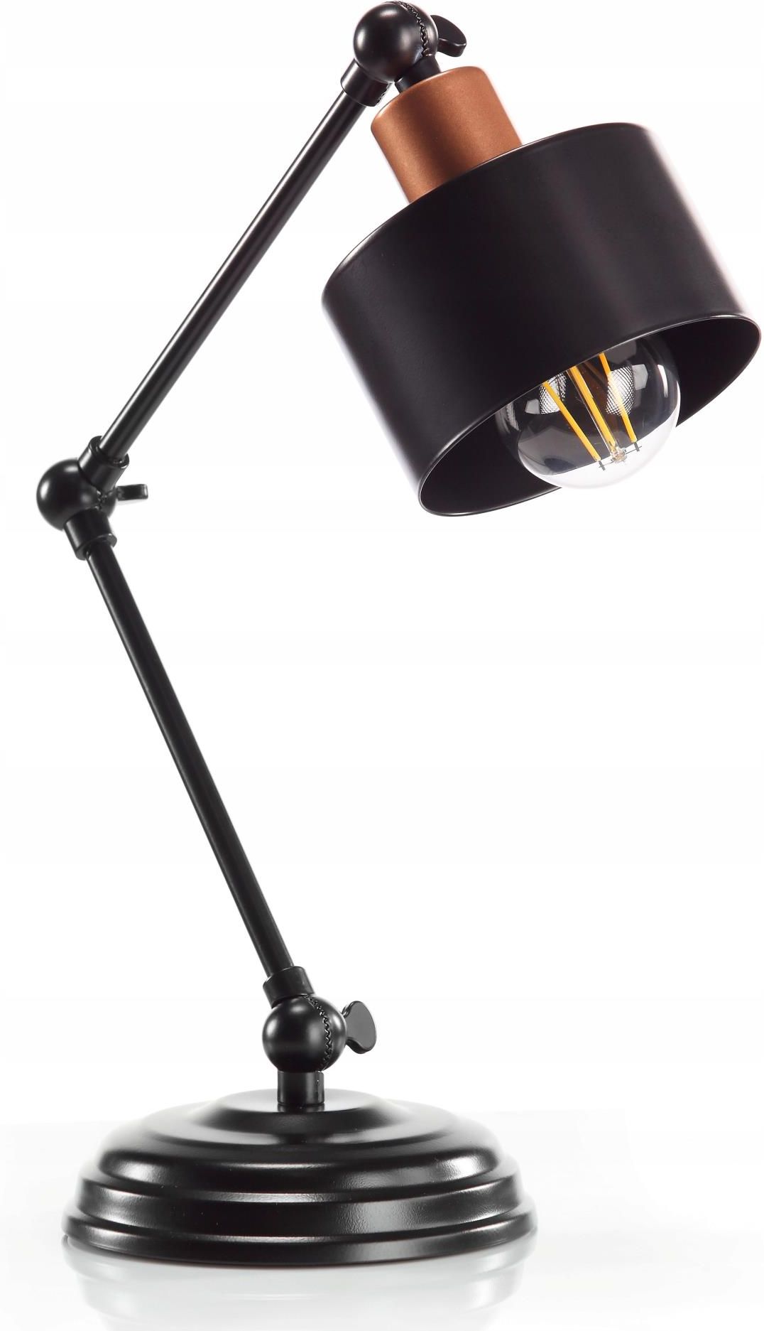 Lampa Skylighting Lampka Biurkowa Regulowana E27 Led Metal Miedż 1085