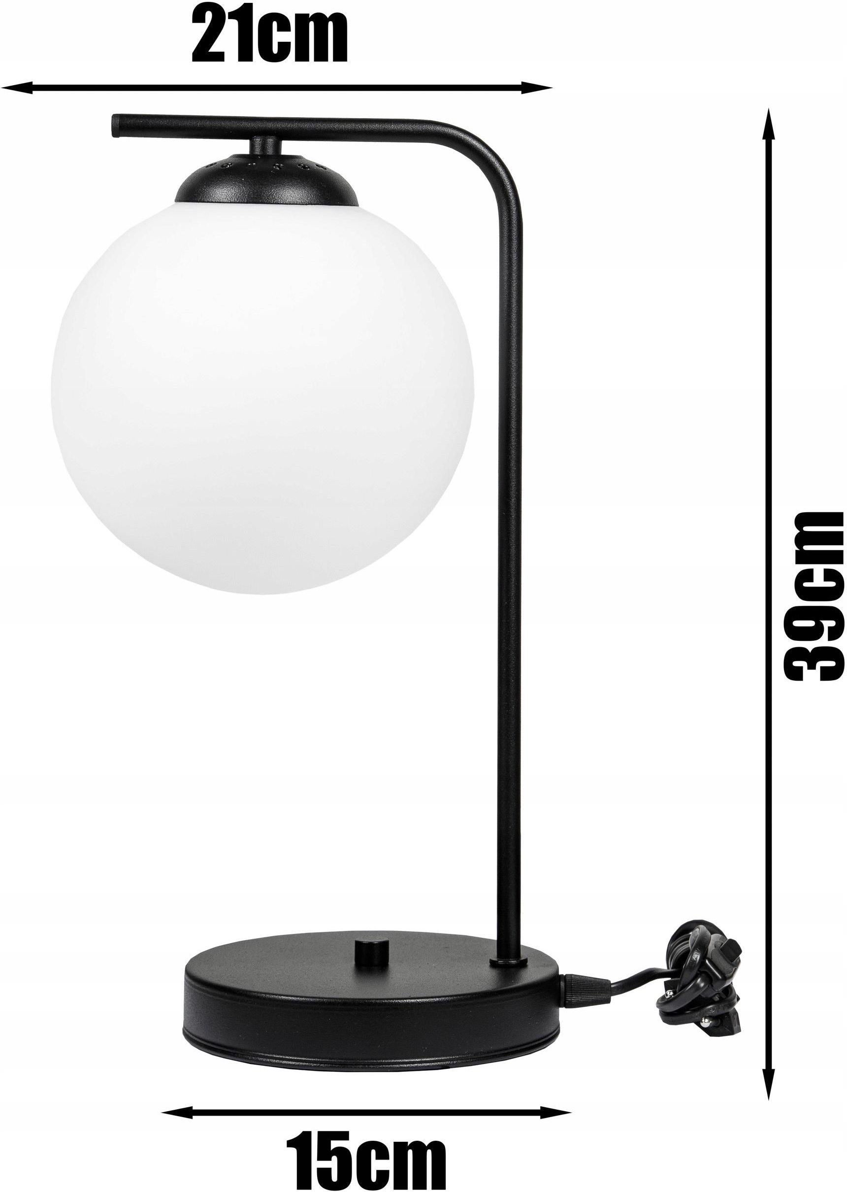 Lampa Glimex Nowoczesna Lampka Biurkowa Stołowa Nocna Kula Led Lnsz