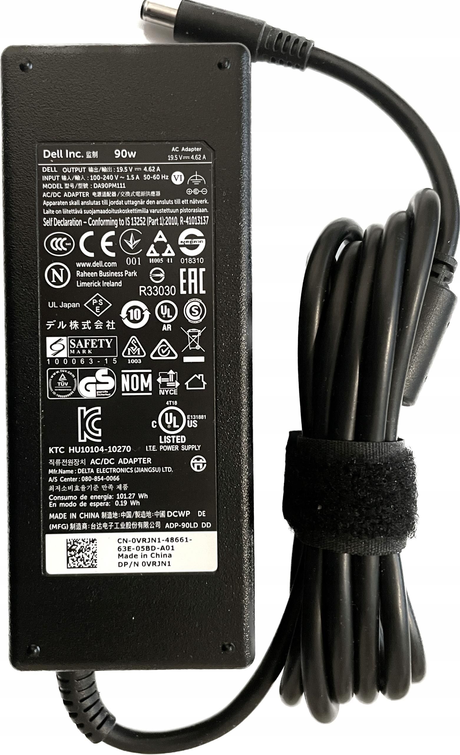 Zasilacz Do Laptopa DELL AC ADAPTER 90W 19 5V 3 VRJN1 Opinie I