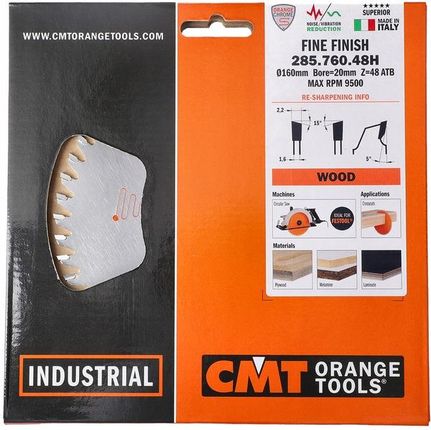 Cmt Tarcza Do Cięcia Drewna 160x20mm 48Z Festool - zdjęcie 2