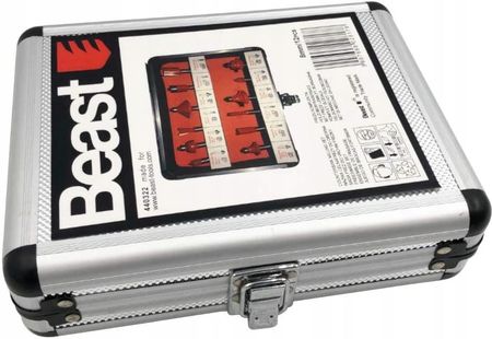 Beast Frezy Do Drewna Profi 8Mm 12X Alu Case 440322 - zdjęcie 2