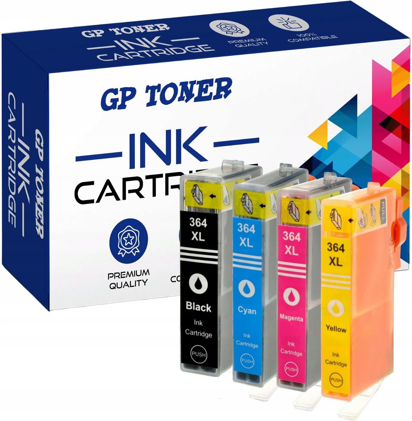 Tusz GP TONER TOP TUSZE 364XL CMYK 4 SZT KOMPATYBILNE Z HP Do