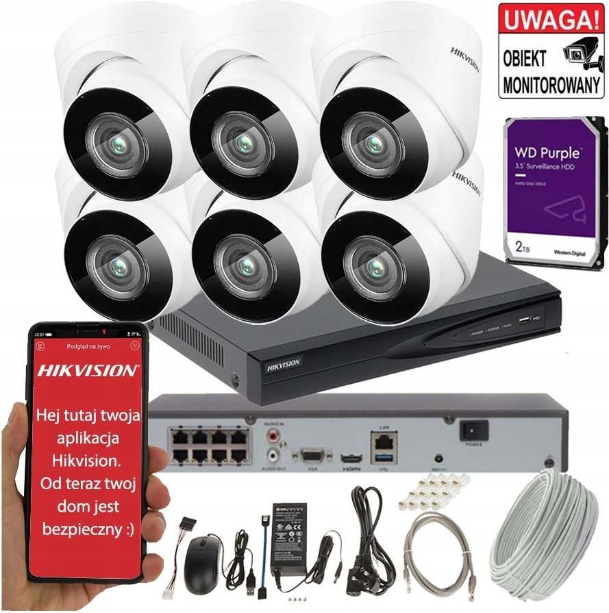 Zestaw Do Monitoringu Hikvision Monitoring Domowy Zestaw Kamer Na