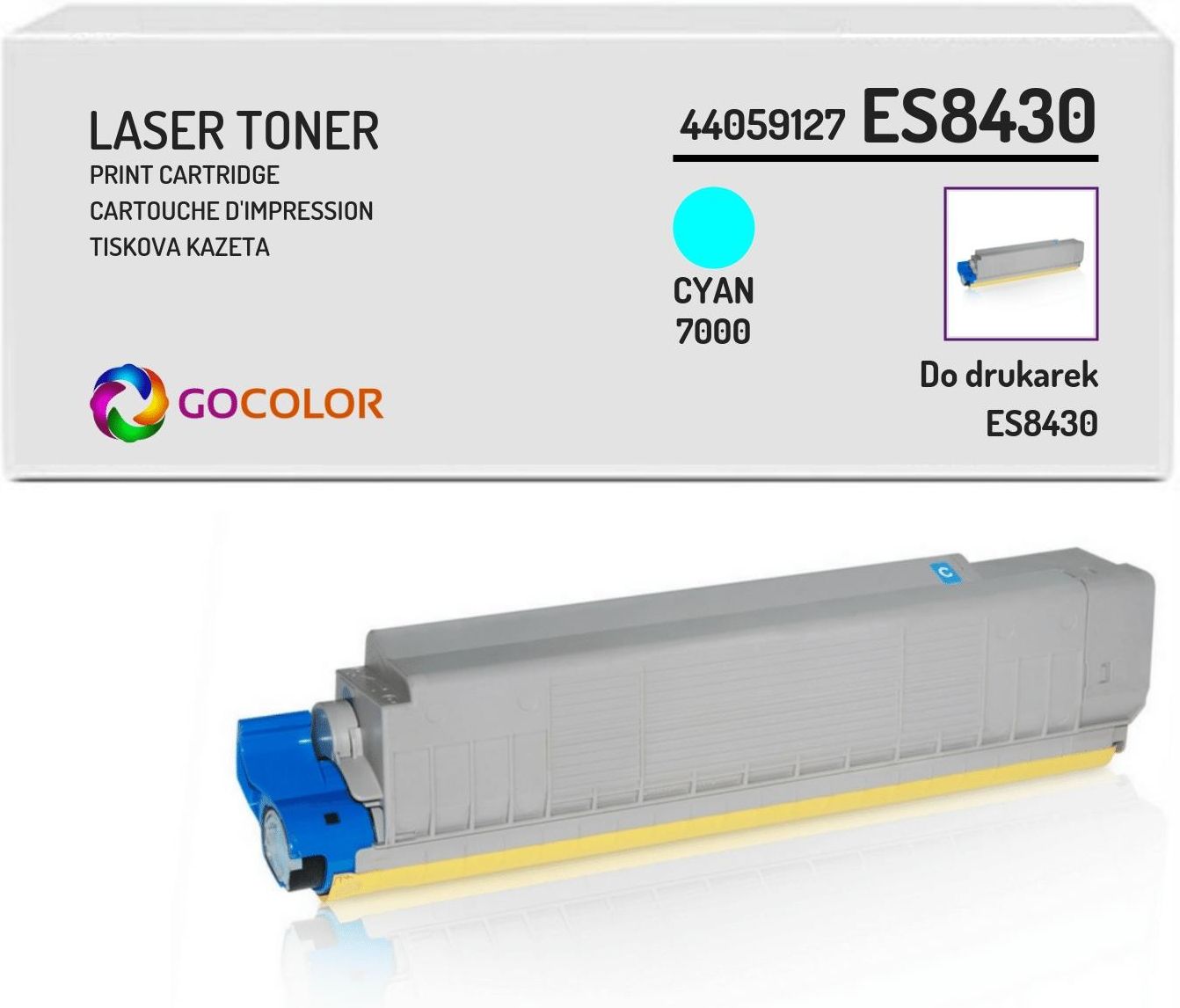 GOCOLOR TONER DO OKI ES8430 44059127 CYAN ZAMIENNIK EOK553 Opinie I