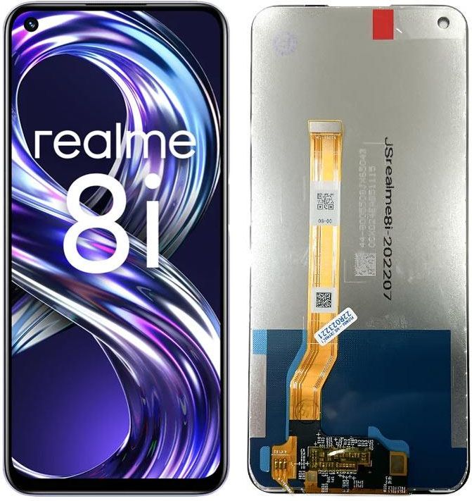 Podzespoły do telefonu TELKOM WYŚWIETLACZ LCD TFT SZYBA DO REALME 8I