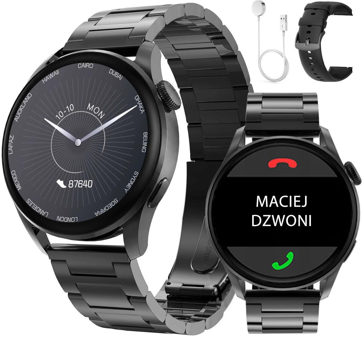 Sg Gadgets Smartwatch Zegarek Series Czarny Pasek Silikonowy Gratis