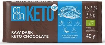 Cocoa Czekolada Keto Bez Dodatku Cukru Bio 40g - zdjęcie 2