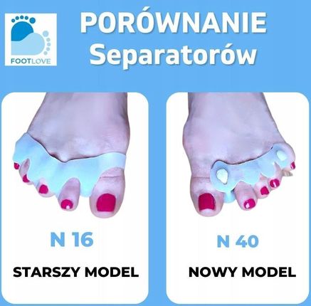 Footlove Separatory Kliny Z Regulacją Na Haluksy-Nowy Model N40 - zdjęcie 4