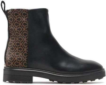 Calvin Klein Botki Cleat Ankle Boot Mono Mix HW0HW01313 Czarny - zdjęcie 2