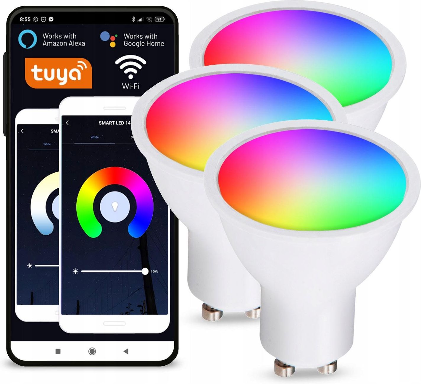 Elektrosalon Smart Home Ar Wki Led Gu Wifi W Tuya Rgb Szt