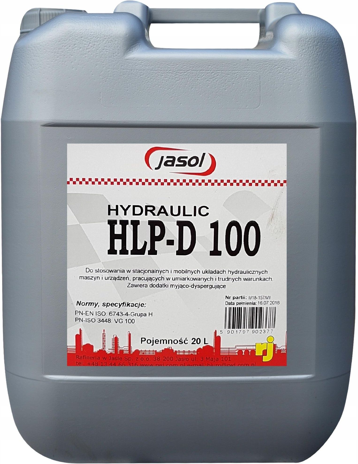 Jasol Olej Hydrauliczny Hlp D 100 20L Opinie I Ceny Na Ceneo Pl