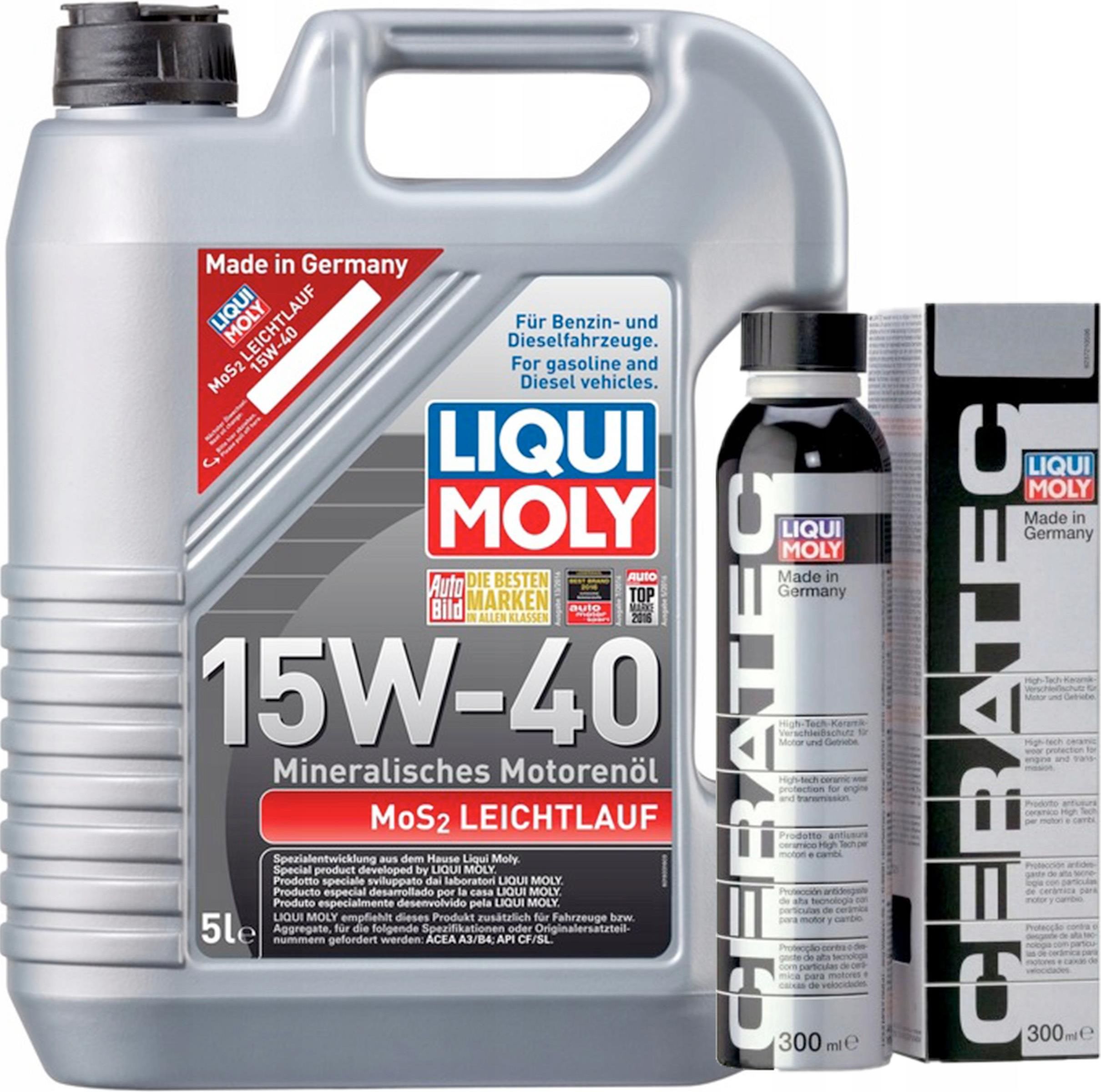 Olej Silnikowy Liqui Moly 2571 Mos2 Leichtlauf 15W40 5l Cera Tec