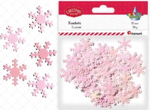 Zdjęcie Konfetti płatki śniegu 18mm 30g 440759 Titanum - Prószków