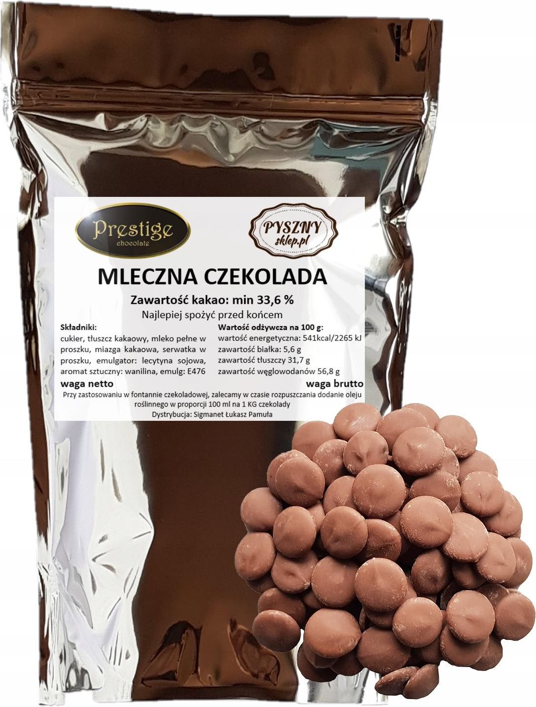 Callebaut Czekolada Mleczna Belgijska Do Fontann Fondue 250g Ceny I