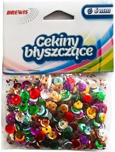 Zdjęcie Cekiny Błyszczące ozdobne kreatywne MIX kolor 6mm - Kórnik
