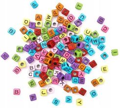 Zdjęcie Koraliki 30g Czarne literki na kolorowej bazie - Czempiń