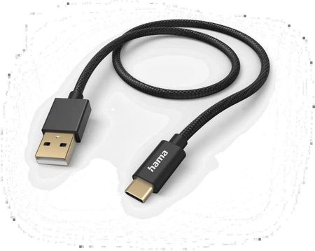 Hama Fabric USB-A / USB-C nylonowy czarny (201545) - zdjęcie 2