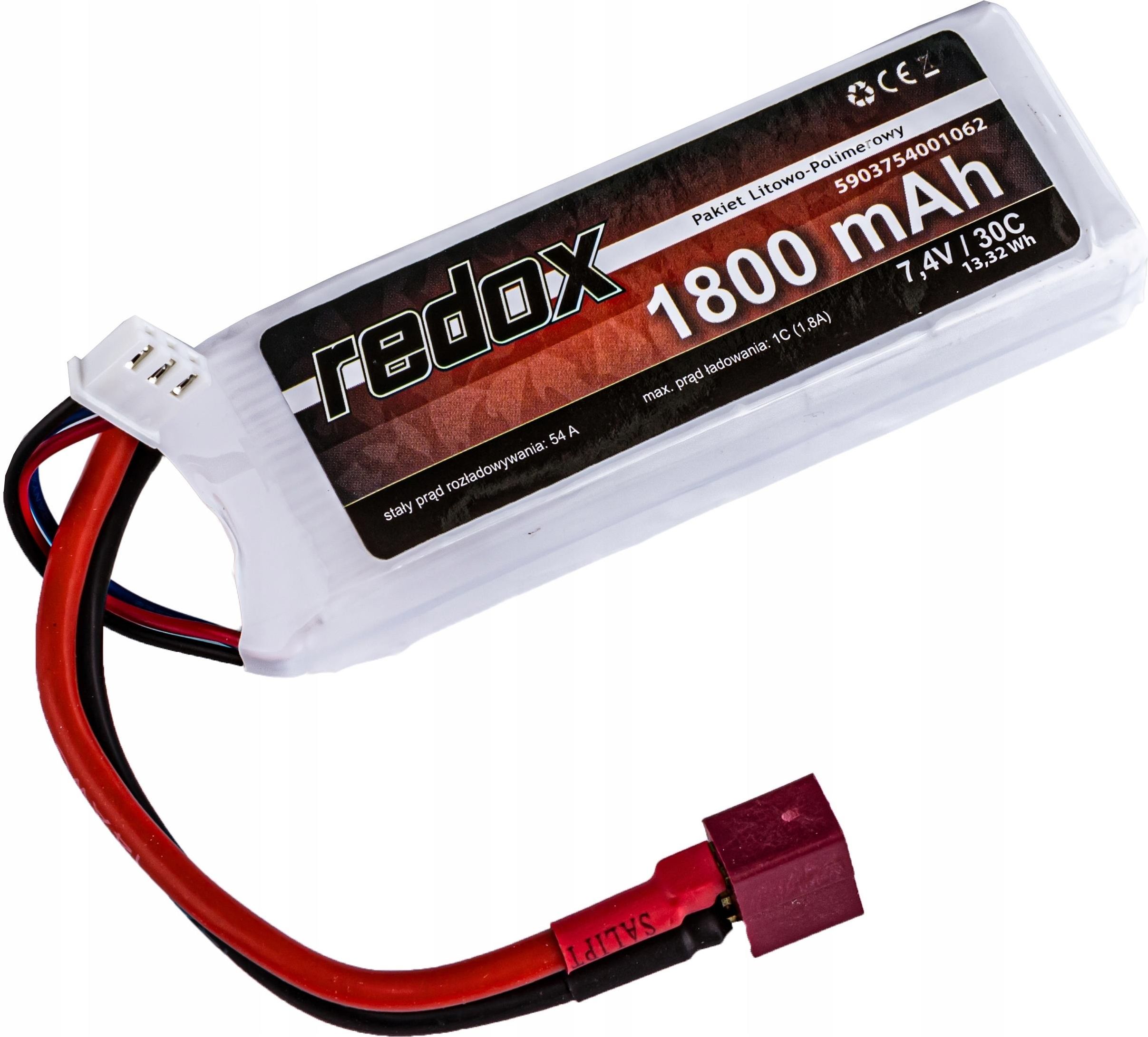 Pakiet Redox LiPo 1800mAh 7 4V Dean Akumulator Ceny I Opinie Ceneo Pl