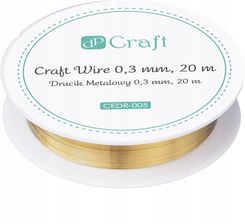 Zdjęcie Drucik metalowy 0,3 mm, 20 m złoty - Kórnik