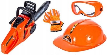 Landtoys Lt177 Duża Piła Łańcuchowa Kask Dla Dzieci Okulary - zdjęcie 4
