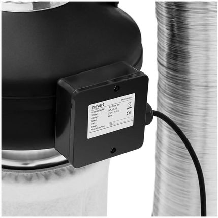 Hillvert Zestaw Wentylacyjny Filtr Z Węglem Aktywnym / Wentylator Kanałowy Rura Wentylacyjna 382.2m/H Wylot 125 Mm Ht Af 26 Gw (HTAF26) - zdjęcie 4