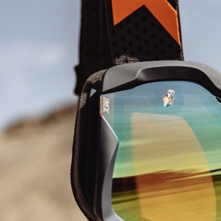 Imx Gogle Endurance Flip Graphie Blue Matt Orange Szyba Iridium Gold + Clear (2 Szyby W Zestawie) - zdjęcie 2