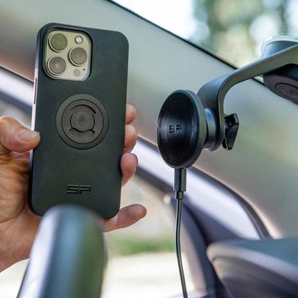 Sp Connect Uchwyt Samochodowy Na Szybę Z Ładowarką Suction Mount Spc+ Black - zdjęcie 2