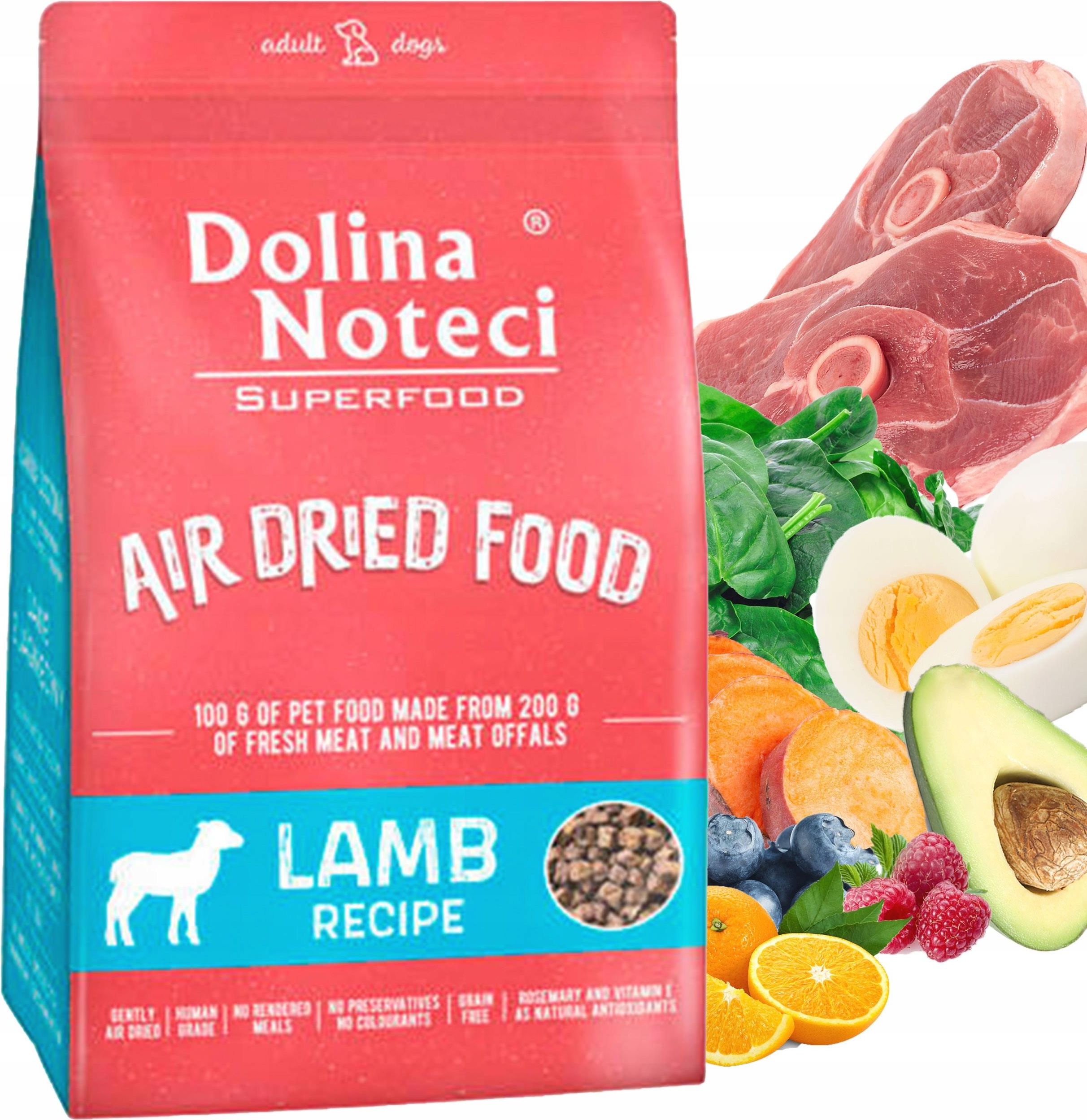 Karma Dolina Noteci Superfood Danie Z Jagnięciny Karma Suszona Dla Psa