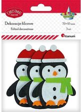 Zdjęcie Filcowe Pingwiny 3D W Czapkach Mikołaja 3311161 - Drzewica