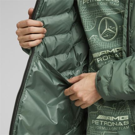 KURTKA Z KAPTUREM MĘSKA PUMA MAPF1 MT7 ECOLITE DOWN ZIELONA 53489904 - zdjęcie 2