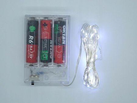 101Lights Łańcuch 5M Z Lampkami Led, Biały, Na Baterie 3Xaa 001F25Db Ed9F 4949 8B22 Dd64E4Fdbae3 - zdjęcie 2