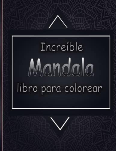 Increíble Mandala libro para colorear gran libro para colorear Mandala