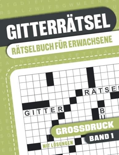 Großdruck Gitterrätsel für Erwachsene Kreuzgitter Rätselbuch für