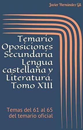 Temario Oposiciones Secundaria Lengua Castellana Y Literatura Tomo