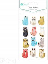 Zdjęcie Naklejki Z Pianki Koty, 12 Szt. Dpcraft - Czempiń