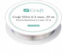 Zdjęcie Drucik Metalowy 0,3 Mm, 20 M Srebrny Dpcraft - Gniew