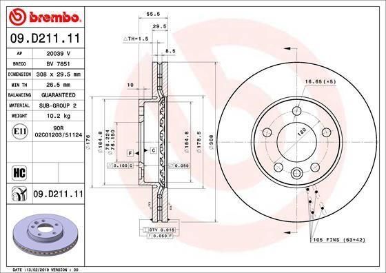 Tarcza Hamulcowa Brembo Tarcza Hamulcowa Wentylowana 09D21111 Opinie