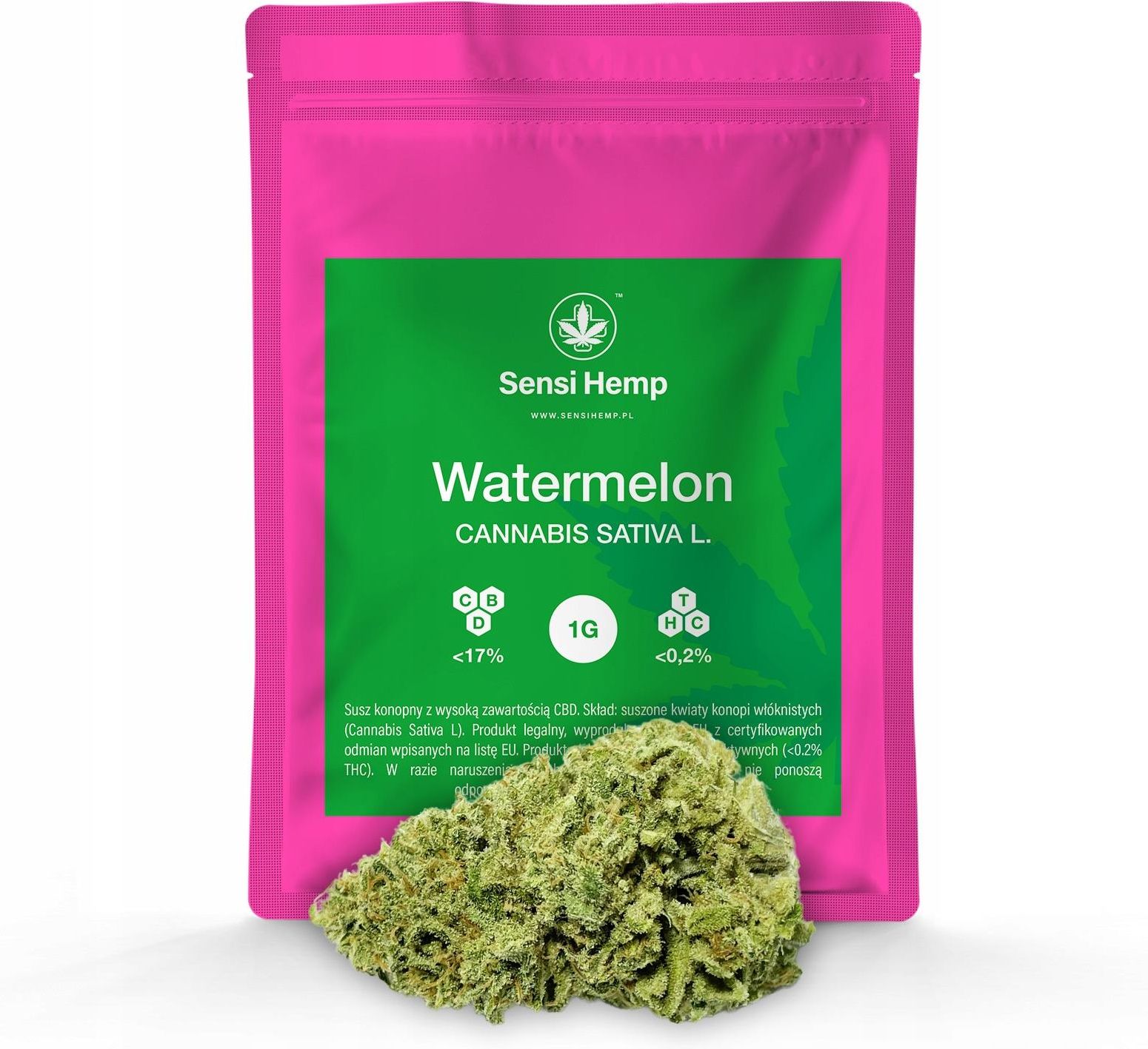 Preparat Medycyny Naturalnej Sensi Hemp Susz CBD Indoor Watermelon 17