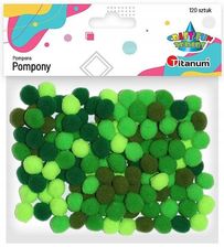 Zdjęcie Pompony poliestrowe 10mm zielone 120szt. - Gniew