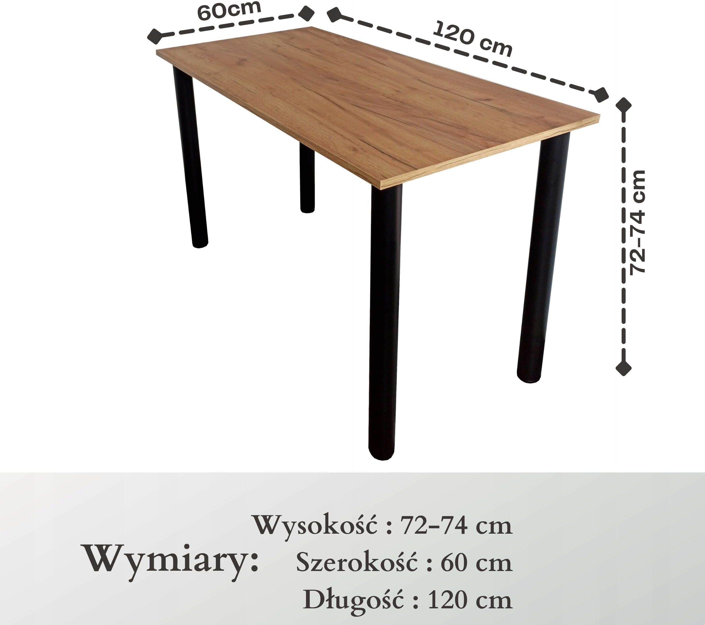 Zarbau Stół Stolik Kuchenny 120X60 Dąb Craft Złoty 7D32F3C9 3D85 4909