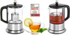 Kitchen Craft Birra1L Szklany French Press Zaparzacz Do Kawy Tłokowy (Kclxcafe8Cpblk)